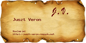 Juszt Veron névjegykártya